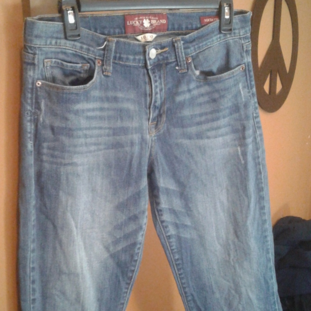 Lucky brand Sofia straight jeans 10/30 long